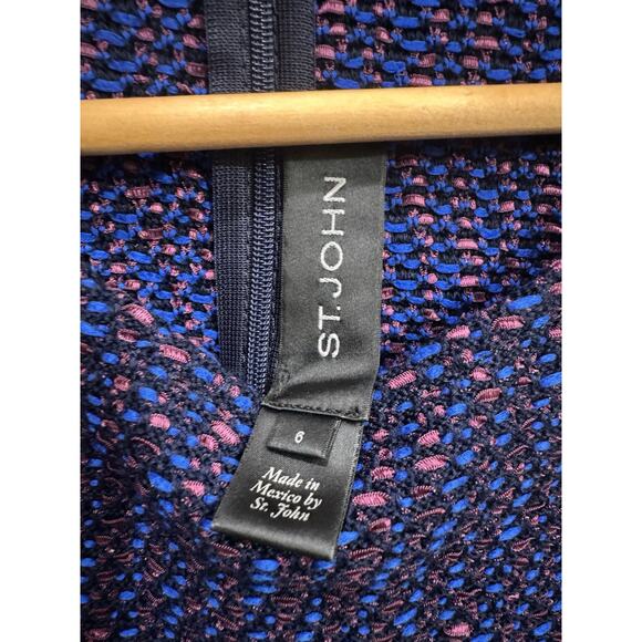 St. John Tweed Knit Sheath Dress Size 6 - Picture 3 of 5